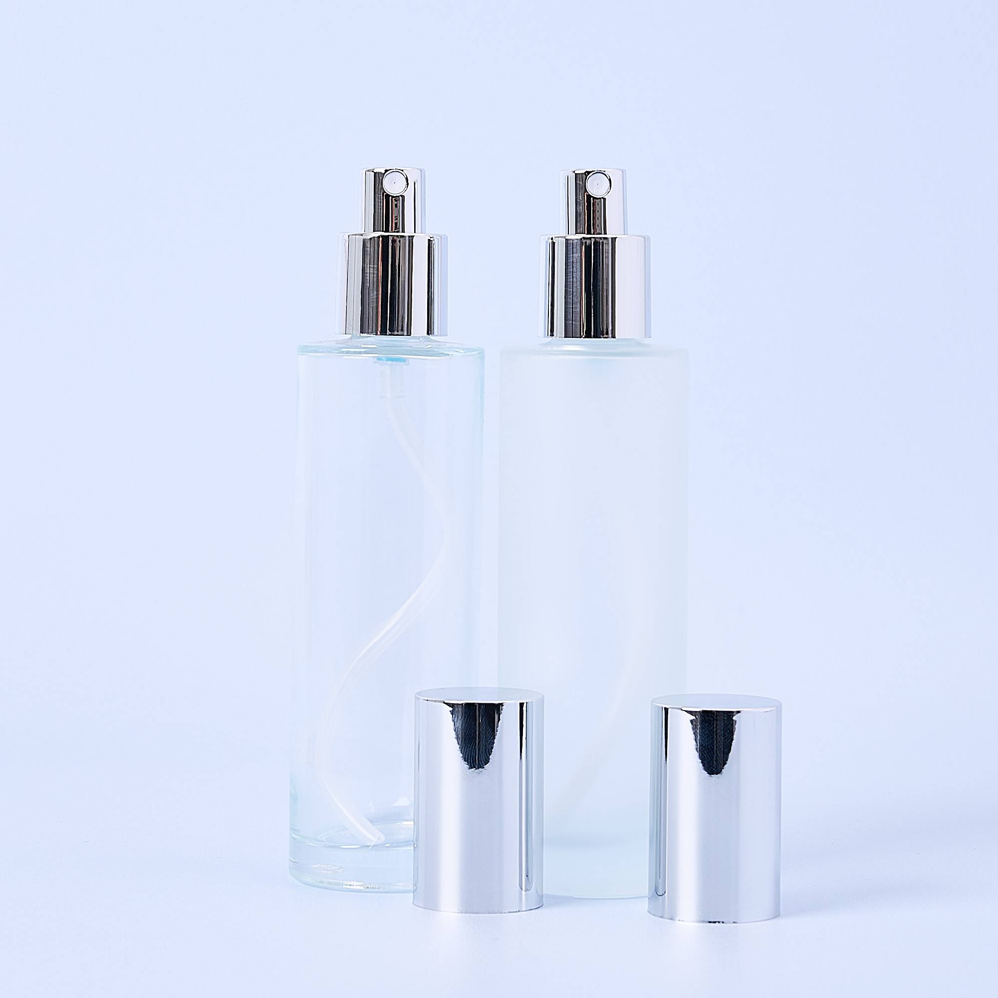 10115 100ml Bottles With Silver Pumps & Lids