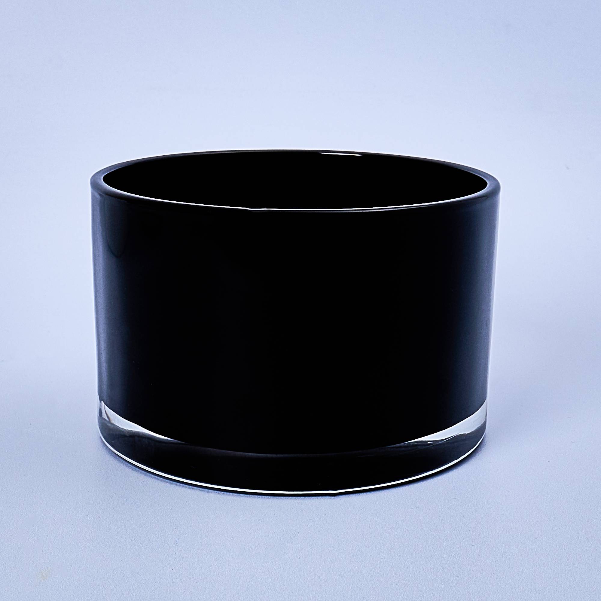 10991 55cl Gloss Black Candle Glass - Box of 6