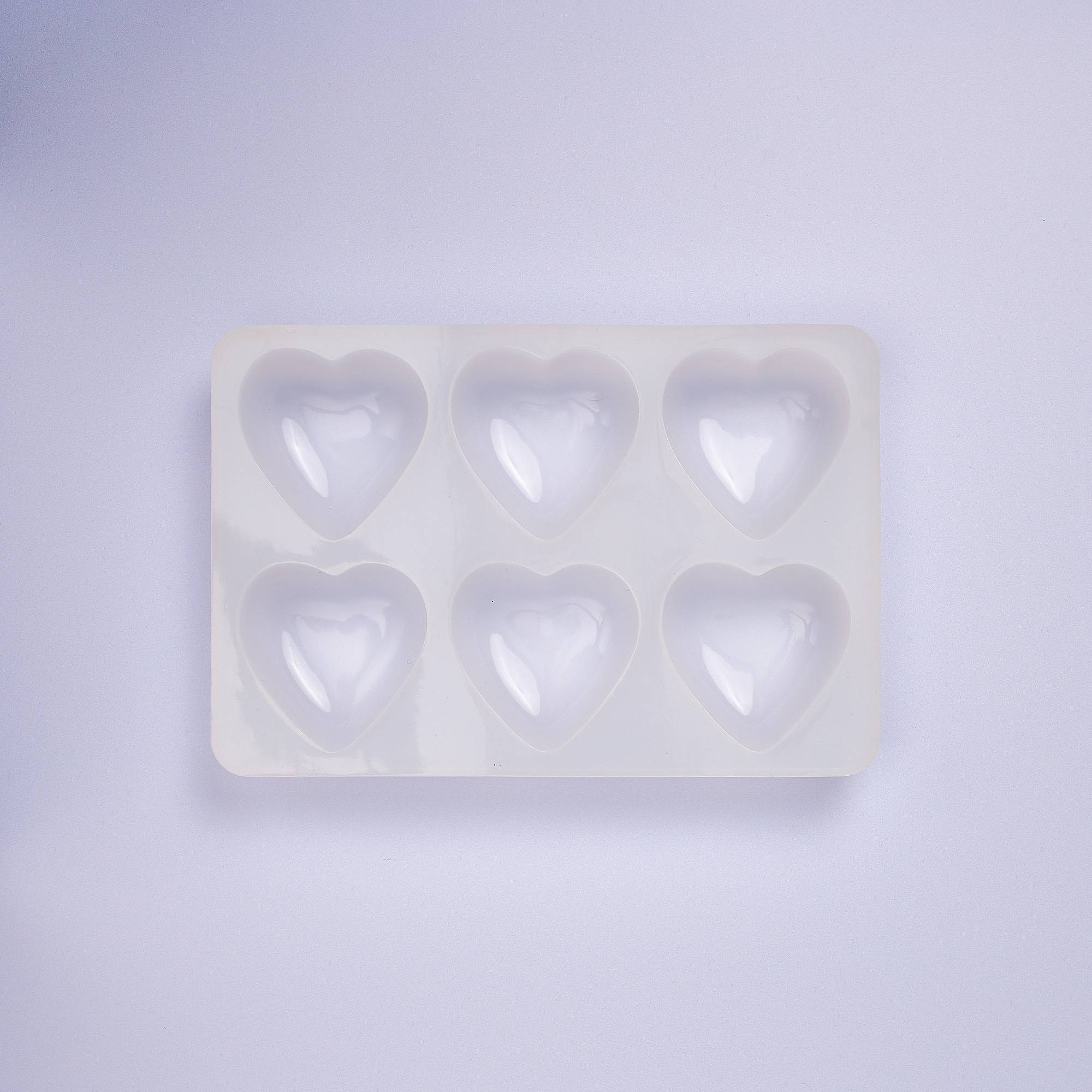 9121 Heart Mould, Silicone, Set of 6