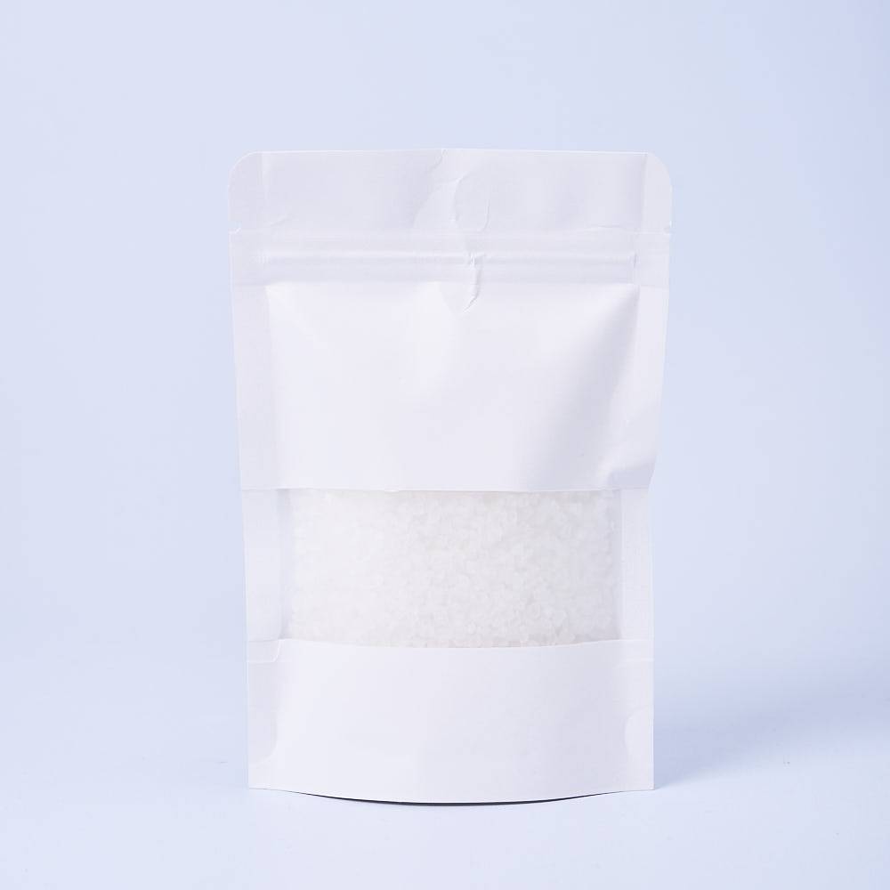 9933 Resealable Kraft Bag With Window, Small (White) - Bag of 10