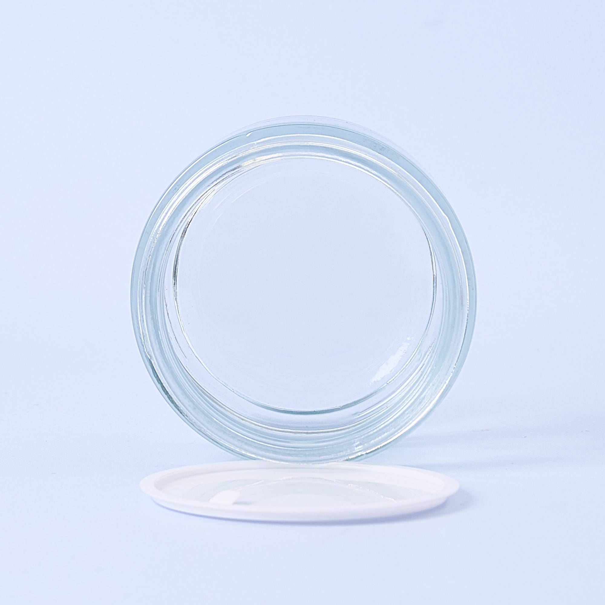 9980 200ml Clear Glass Container & Silver Lid - Box of 6
