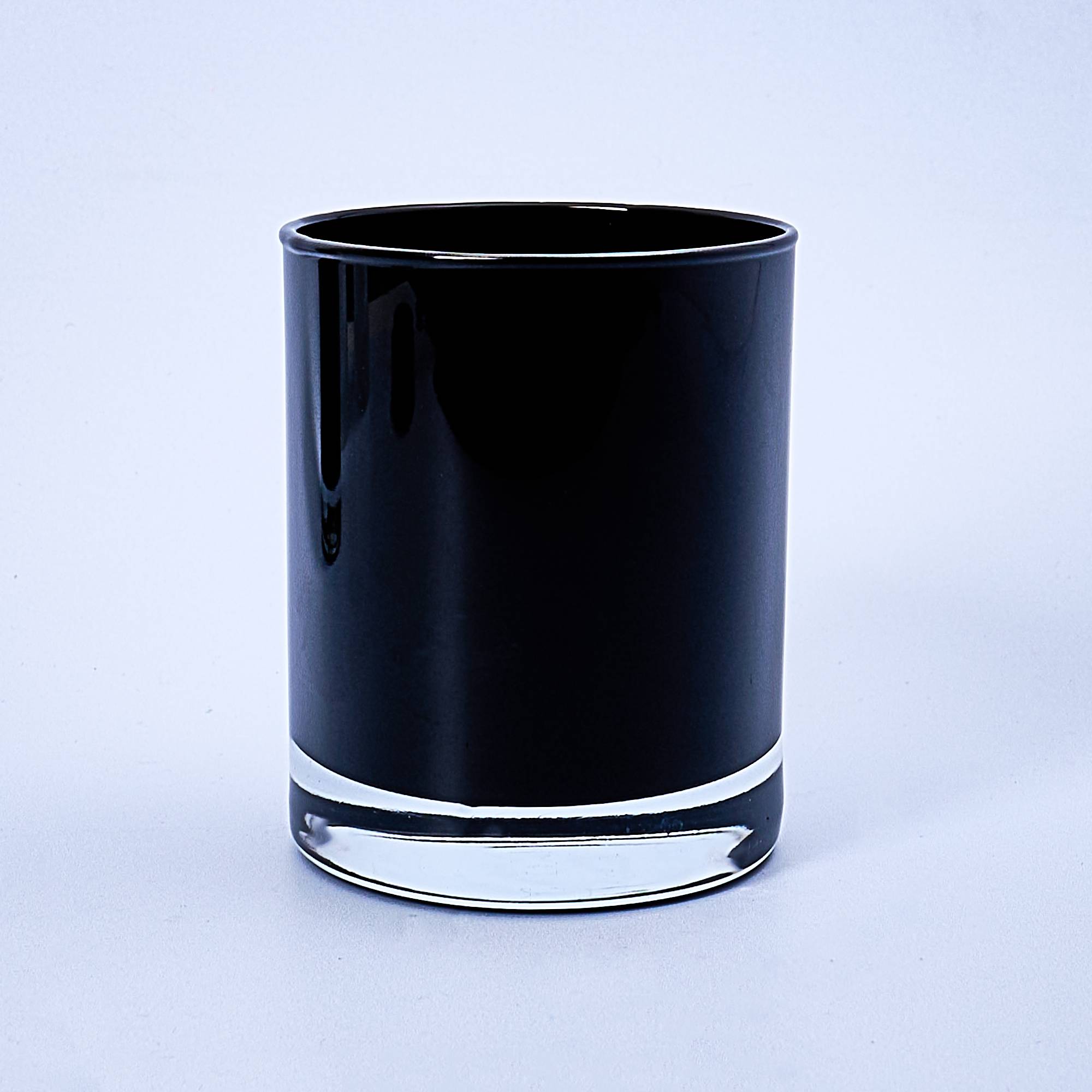 12237 Karen 30cl Gloss Black Candle Glass