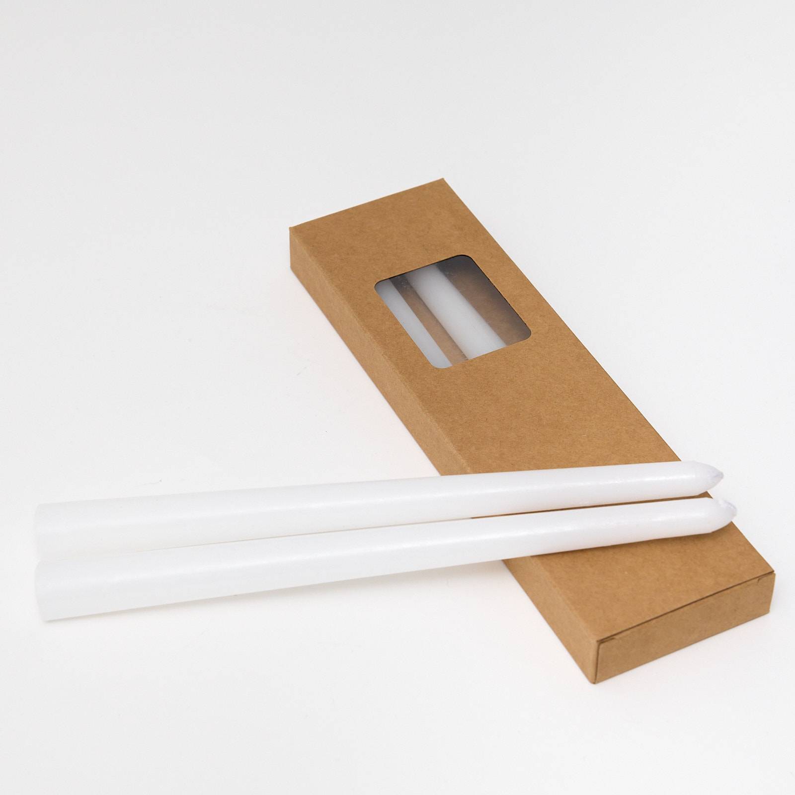 12413 White Taper Candles - Pack of 4