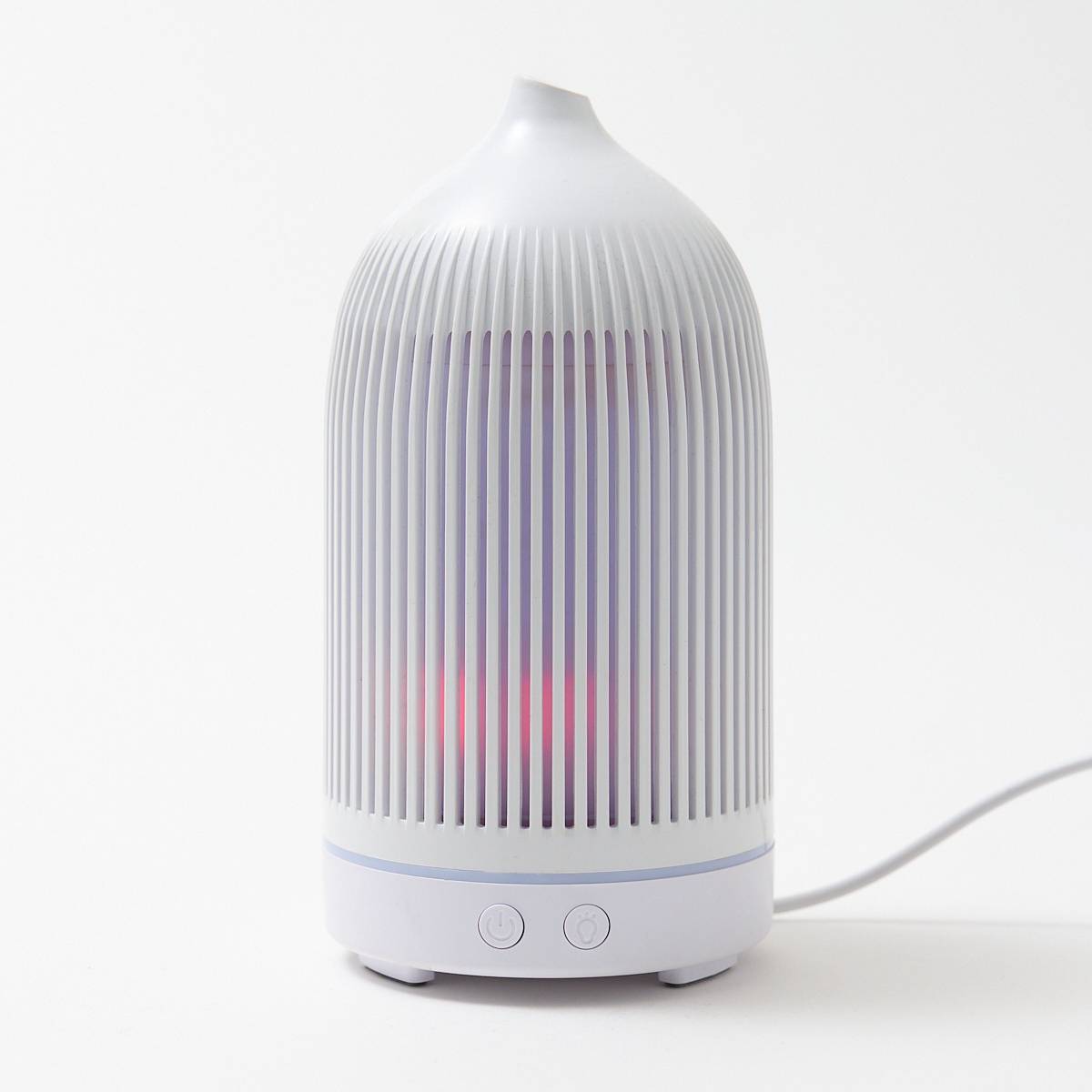 12484 Electric 150ml Plastic White Ribbed Diffuser